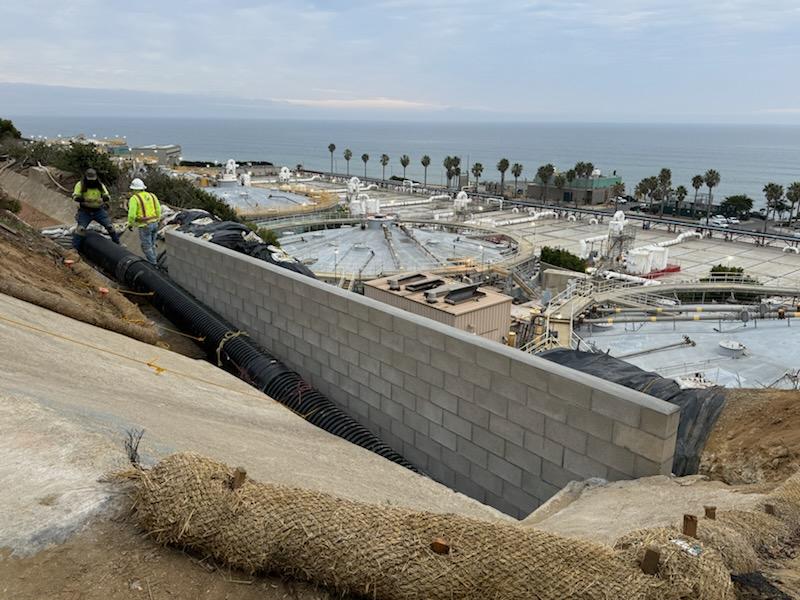 Coastal CMU retaining wall